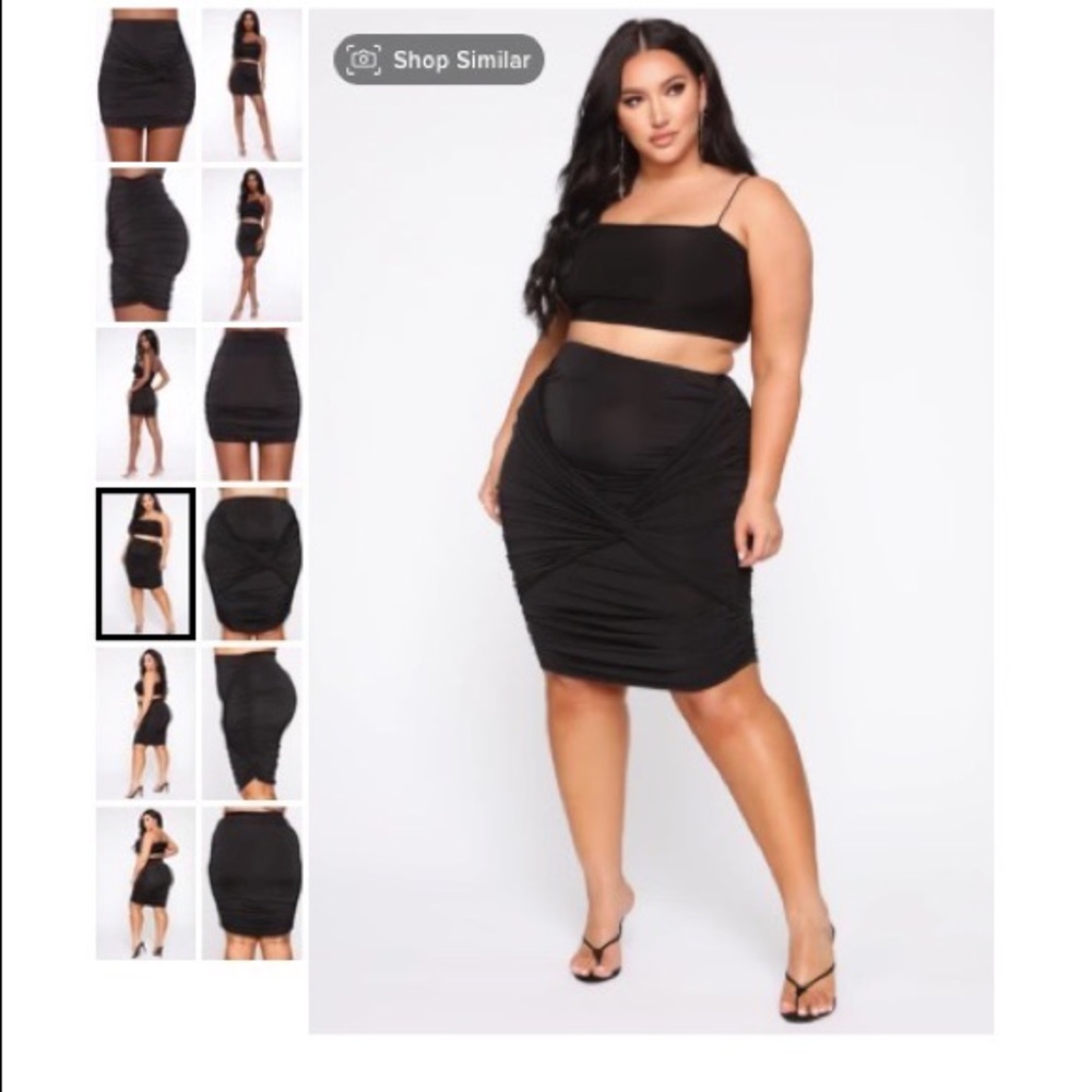 Knotted skirt - black